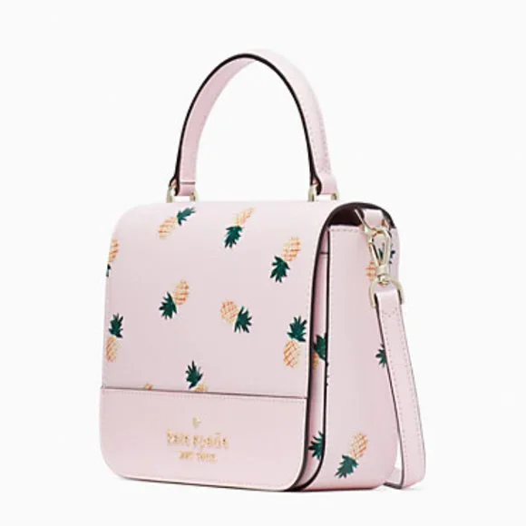 Kate Spade Staci Square Pineapple Crossbody Pink Multi - Picture 3 of 16